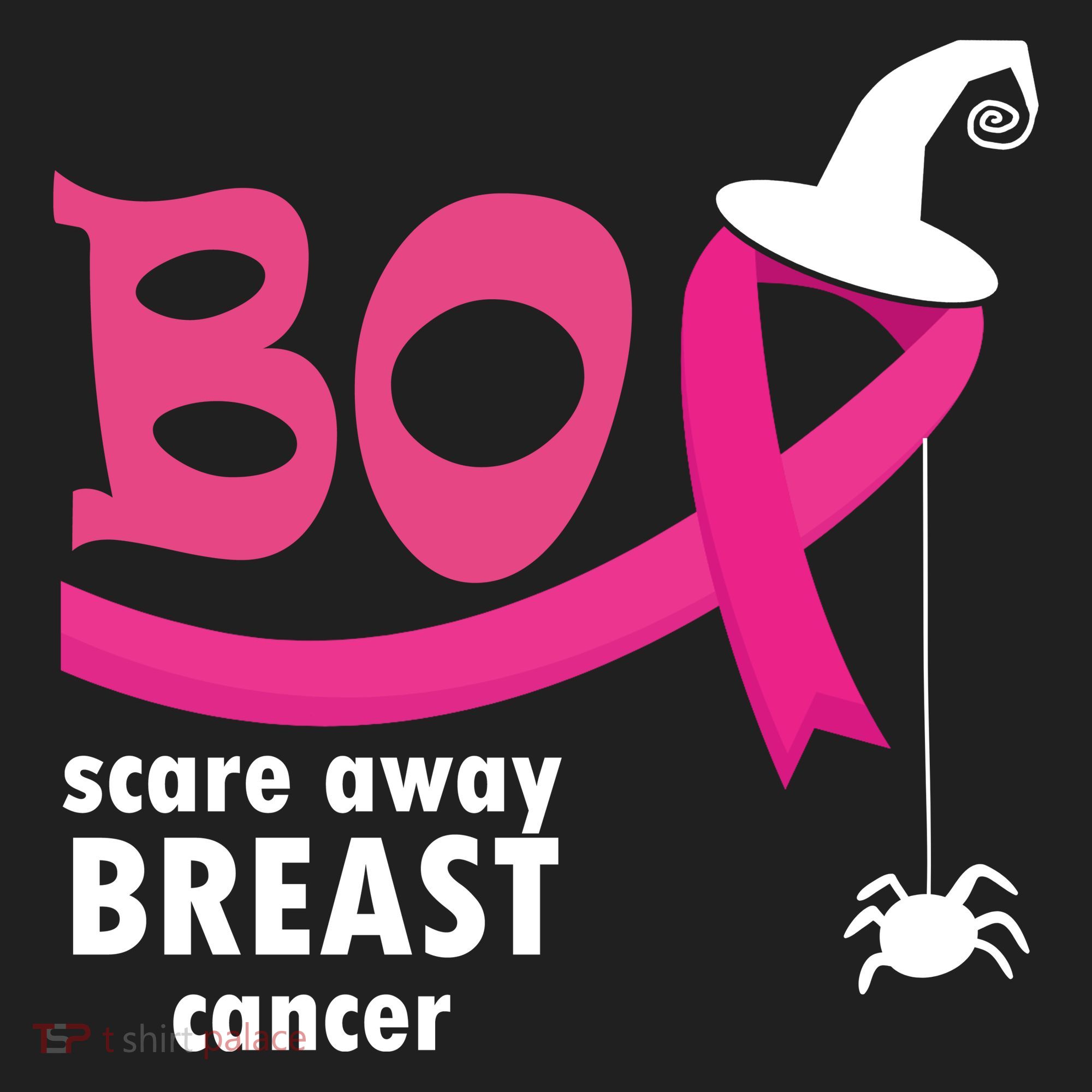 Boo Scare Away Breast Cancer Awareness Spooky Women's Sweatshirt