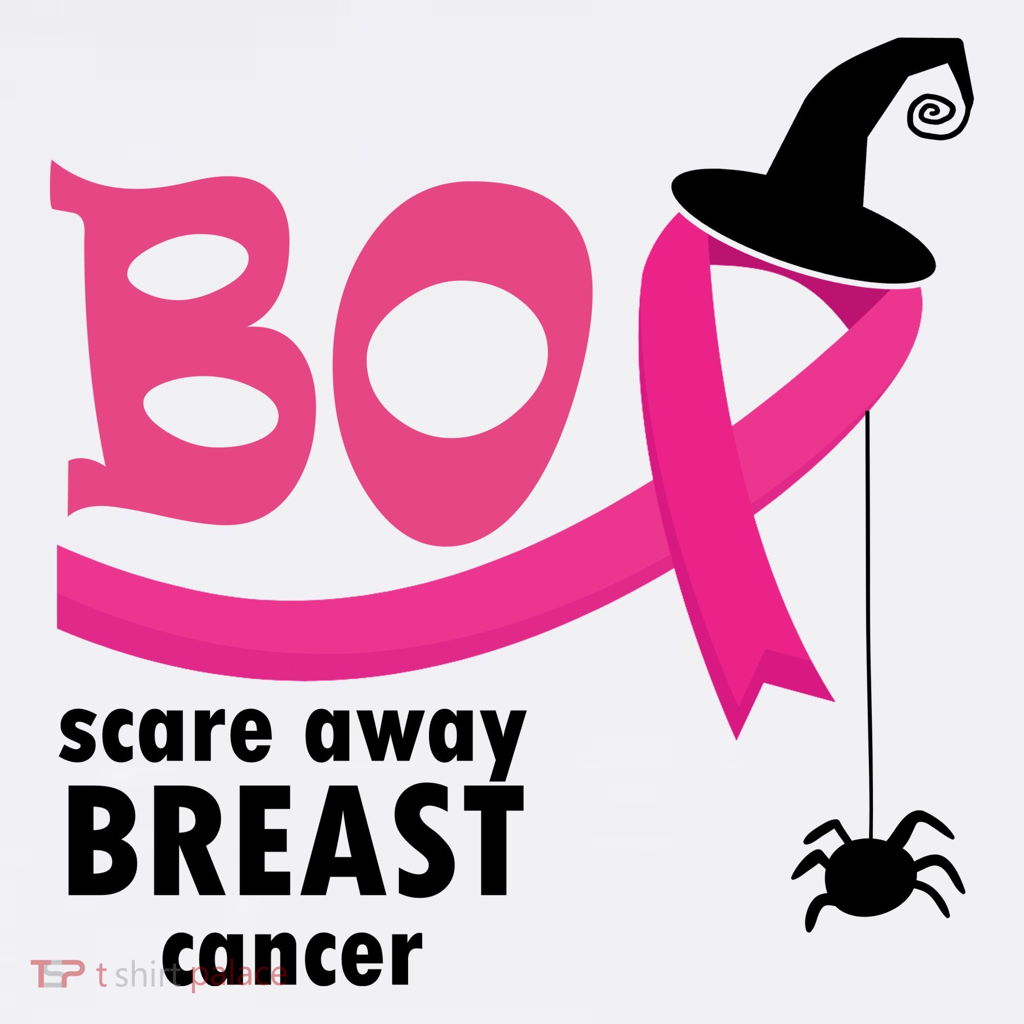 Boo Scare Away Breast Cancer Awareness Spooky Women's Hoodie