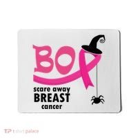 Boo Scare Away Breast Cancer Awareness Spooky Mousepad thumb 0
