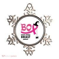 Boo Scare Away Breast Cancer Awareness Spooky Ornament thumb 0