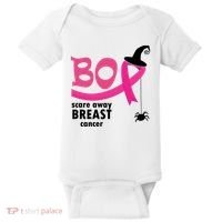 Boo Scare Away Breast Cancer Awareness Spooky Baby Bodysuit thumb 0