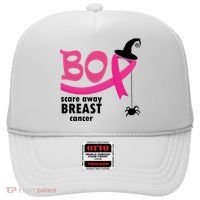 Boo Scare Away Breast Cancer Awareness Spooky Hat thumb 0