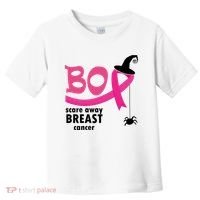 Boo Scare Away Breast Cancer Awareness Spooky Toddler T-Shirt thumb 0