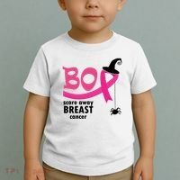 Boo Scare Away Breast Cancer Awareness Spooky Toddler T-Shirt thumb 2