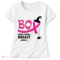 Boo Scare Away Breast Cancer Awareness Spooky Women's T-Shirt thumb 0