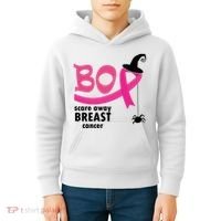Boo Scare Away Breast Cancer Awareness Spooky Kids Hoodie thumb 4
