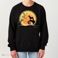 Basenji Scary And Moon Funny Dog Halloween Costume Women's Sweatshirt thumb 0