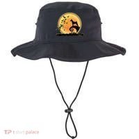 Basenji Scary And Moon Funny Dog Halloween Costume Bucket Hat thumb 0