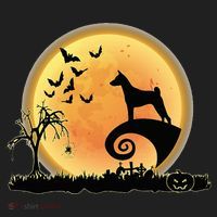 Basenji Scary And Moon Funny Dog Halloween Costume Hat thumb 2