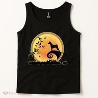 Basenji Scary And Moon Funny Dog Halloween Costume Tank Top thumb 2