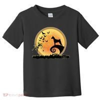 Basenji Scary And Moon Funny Dog Halloween Costume Toddler T-Shirt thumb 0