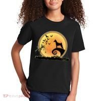 Basenji Scary And Moon Funny Dog Halloween Costume Kids T-Shirt thumb 2