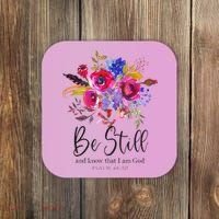 Be Still and Know That I Am God Christian Bible Verse Quote Coaster thumb 0