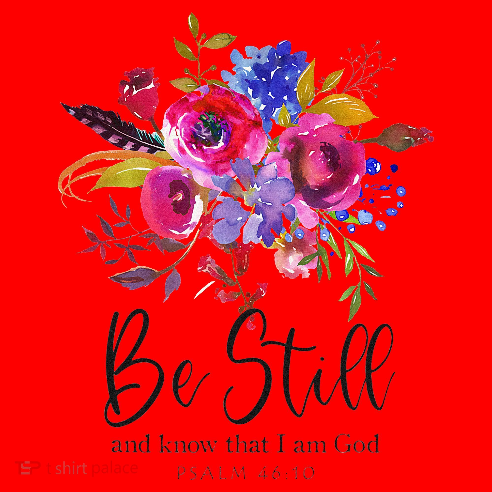 Be Still and Know That I Am God Christian Bible Verse Quote Santa Hat