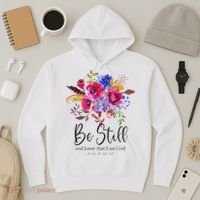 Be Still and Know That I Am God Christian Bible Verse Quote Hoodie thumb 3