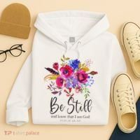 Be Still and Know That I Am God Christian Bible Verse Quote Hoodie thumb 4