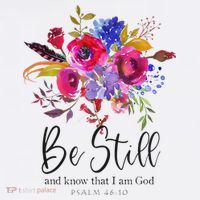 Be Still and Know That I Am God Christian Bible Verse Quote Long Sleeve Shirt thumb 2