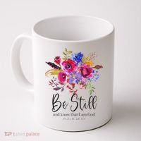 Be Still and Know That I Am God Christian Bible Verse Quote Coffee Mug thumb 0