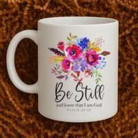 Be Still and Know That I Am God Christian Bible Verse Quote Coffee Mug thumb 2