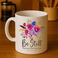 Be Still and Know That I Am God Christian Bible Verse Quote Coffee Mug thumb 4