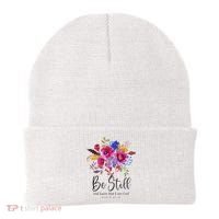 Be Still and Know That I Am God Christian Bible Verse Quote Beanie thumb 0