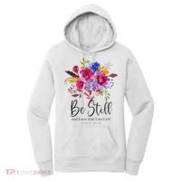 Be Still and Know That I Am God Christian Bible Verse Quote Women's Hoodie thumb 0