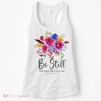 Be Still and Know That I Am God Christian Bible Verse Quote Women's Tank Top thumb 0