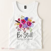 Be Still and Know That I Am God Christian Bible Verse Quote Tank Top thumb 2