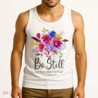 Be Still and Know That I Am God Christian Bible Verse Quote Tank Top thumb 3