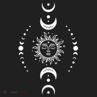 Boho Sun And Moon Celestial Crescent Moon Phases Funny Gift Men Women Beanie thumb 2