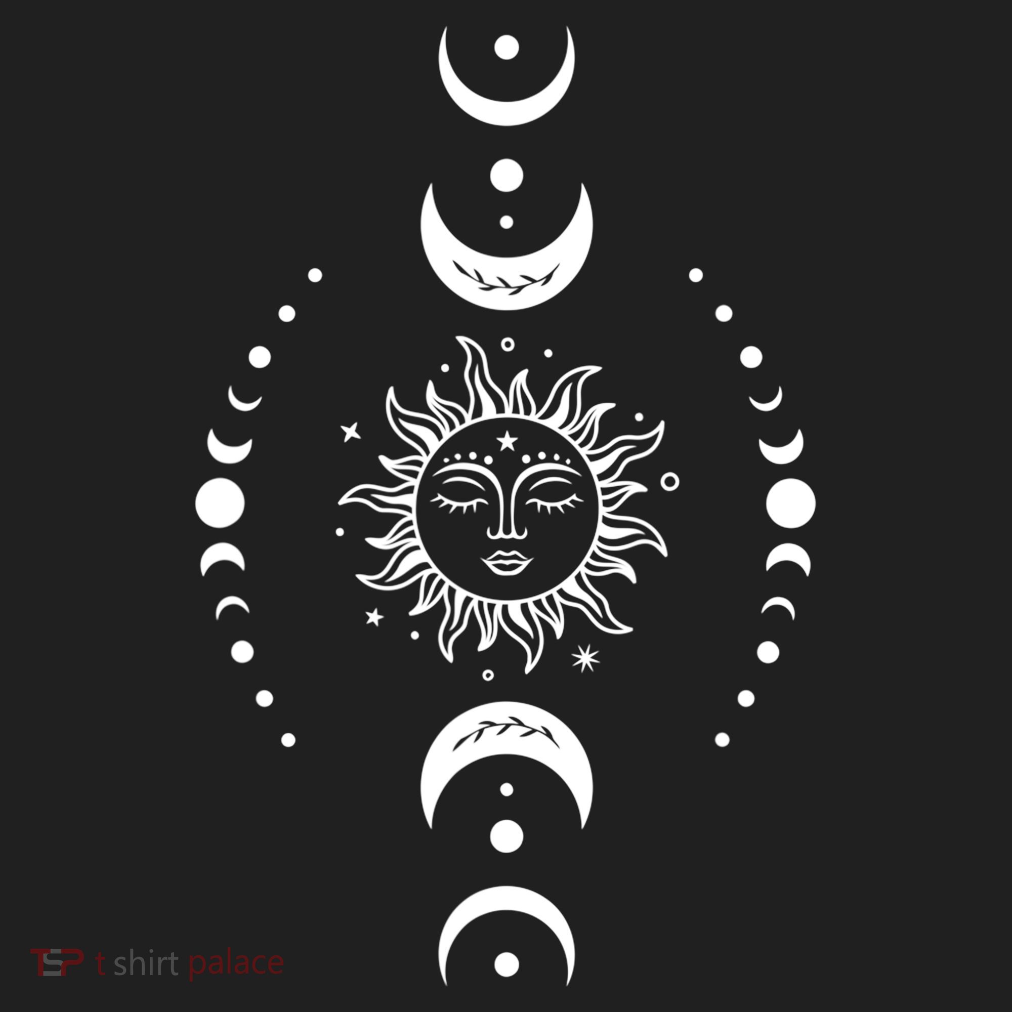 Boho Sun And Moon Celestial Crescent Moon Phases Funny Gift Men Women Beanie