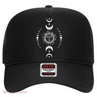 Boho Sun And Moon Celestial Crescent Moon Phases Funny Gift Men Women Hat thumb 0