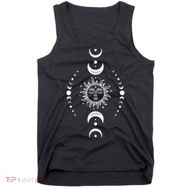 Boho Sun And Moon Celestial Crescent Moon Phases Funny Gift Men Women Tank Top