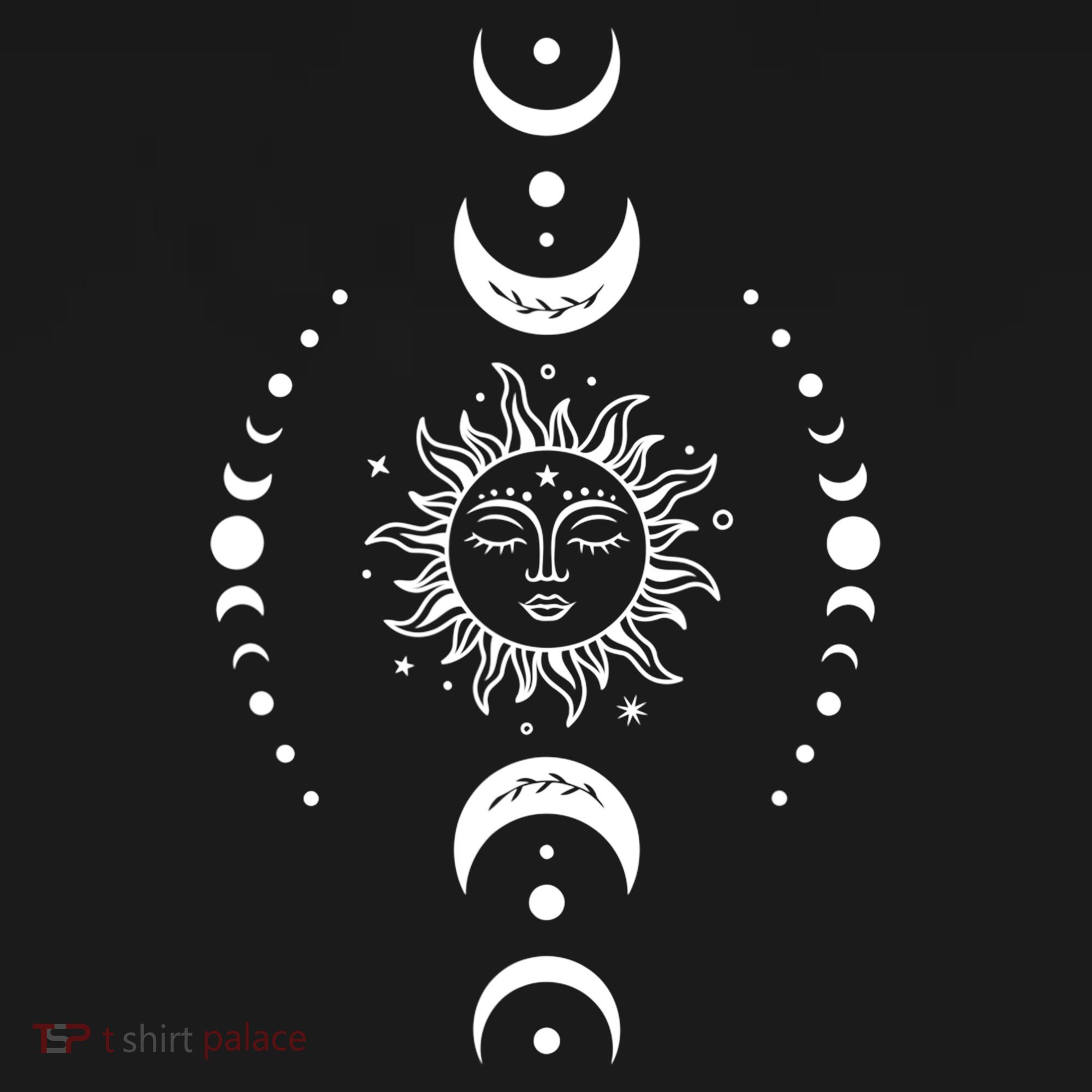 Boho Sun And Moon Celestial Crescent Moon Phases Funny Gift Men Women Toddler T-Shirt