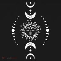 Boho Sun And Moon Celestial Crescent Moon Phases Funny Gift Men Women Women's T-Shirt thumb 6
