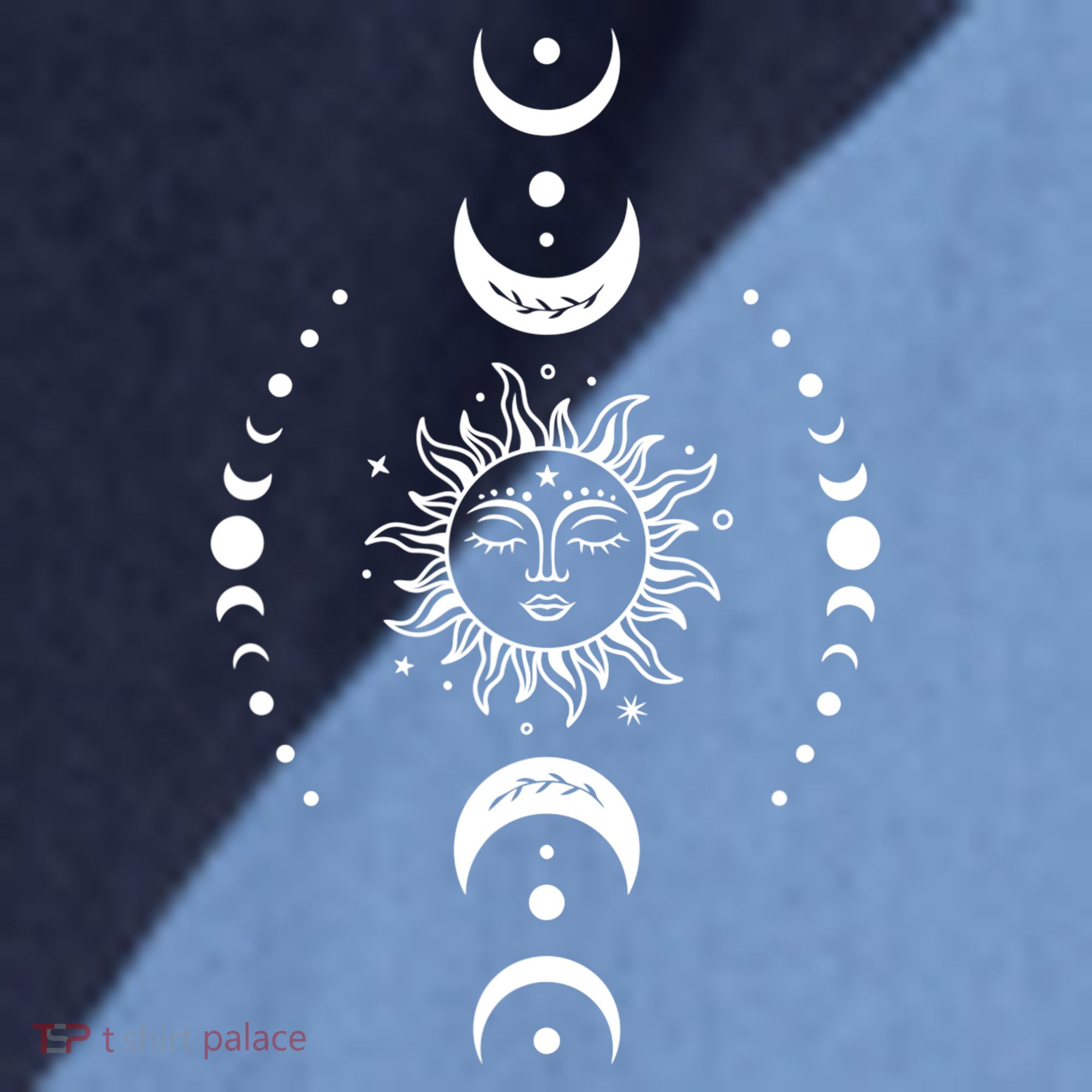 Boho Sun And Moon Celestial Crescent Moon Phases Funny Gift Men Women Raglan Baseball Sleeve Shirt