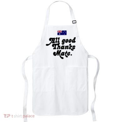 British Slogans All Good Thanks Mate Apron