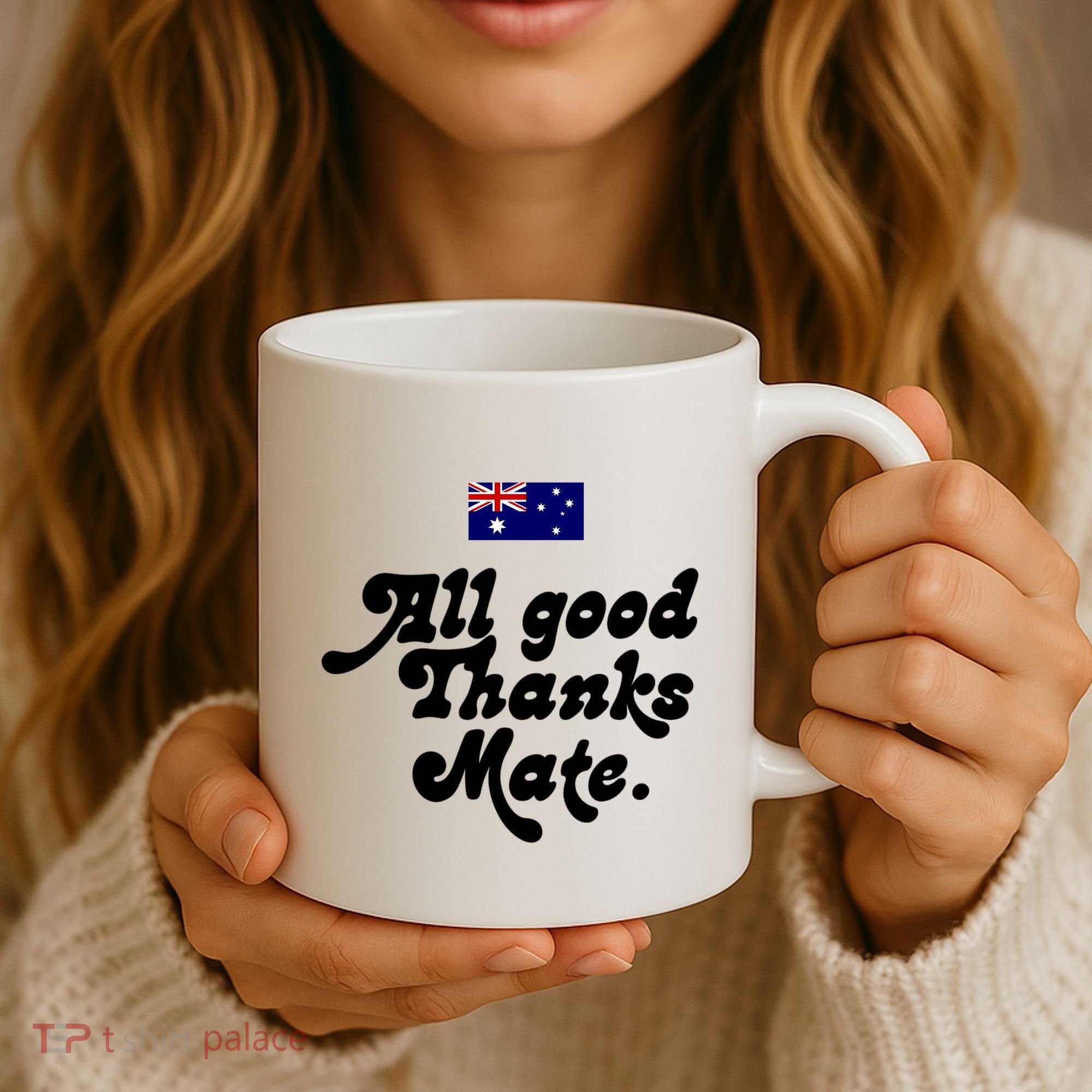 British Slogans All Good Thanks Mate Coffee Mug