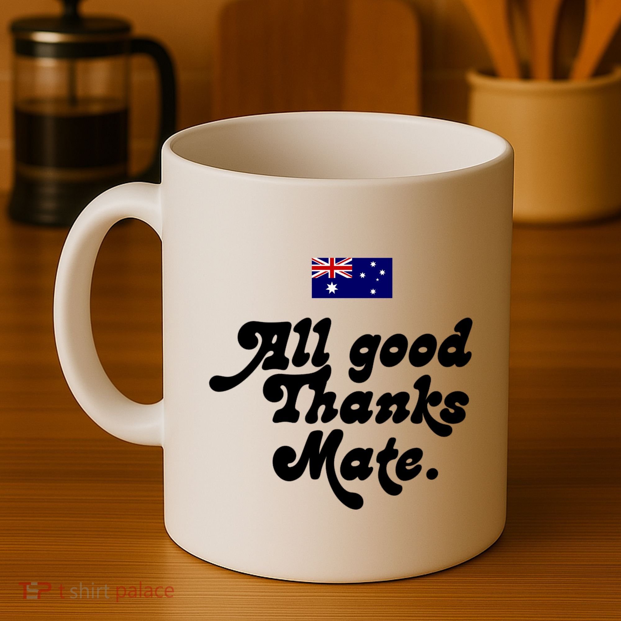 British Slogans All Good Thanks Mate Coffee Mug