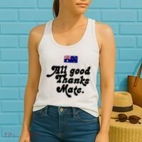 British Slogans All Good Thanks Mate Women's Tank Top thumb 2