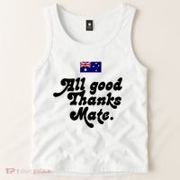 British Slogans All Good Thanks Mate Tank Top thumb 2
