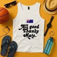 British Slogans All Good Thanks Mate Tank Top thumb 4
