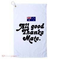 British Slogans All Good Thanks Mate Golf Towel thumb 0