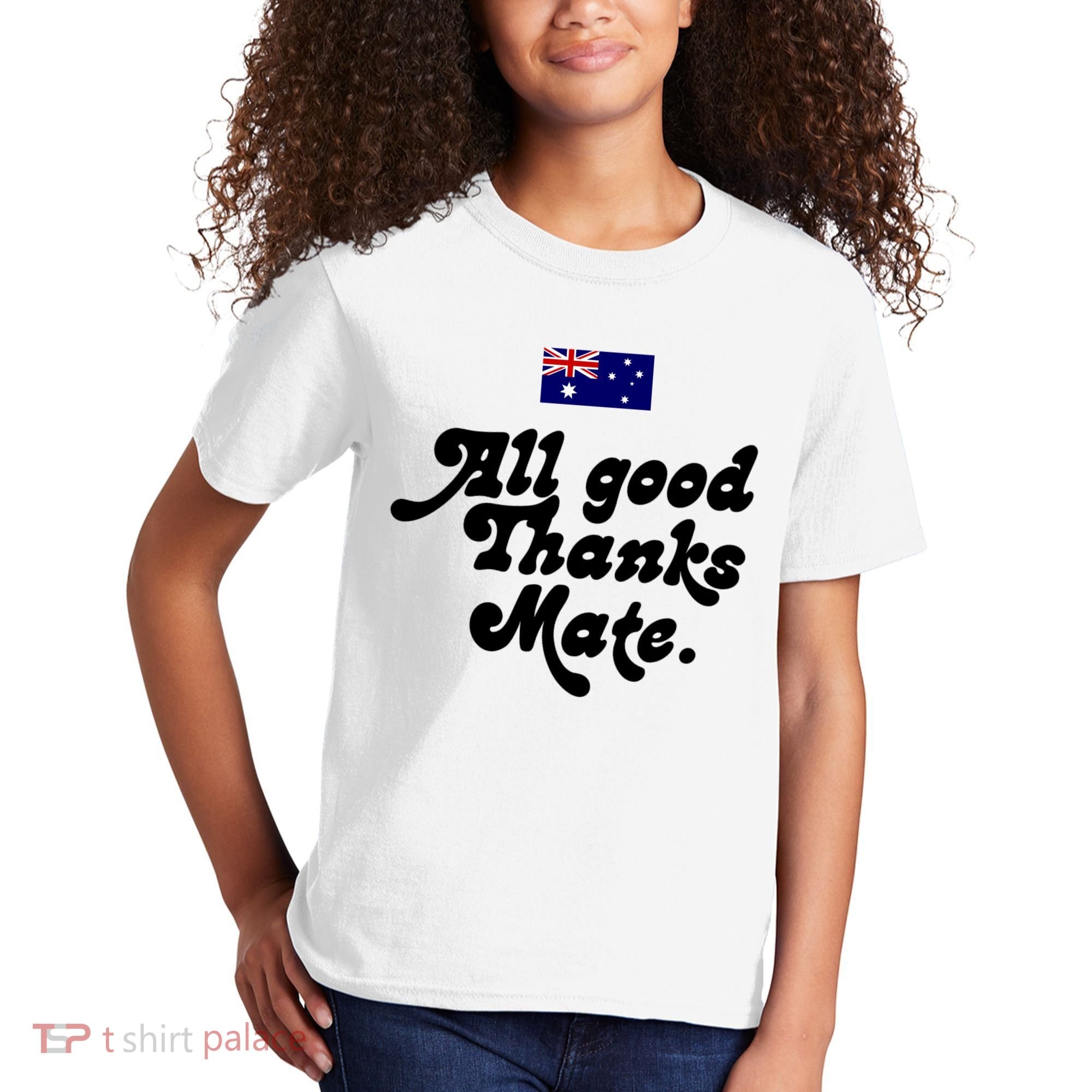 British Slogans All Good Thanks Mate Kids T-Shirt