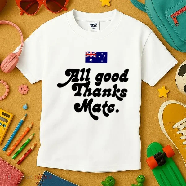 British Slogans All Good Thanks Mate Kids T-Shirt