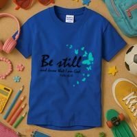 Be Still And Know That I Am God Christian Religious Funny Gift Great Gift Kids T-Shirt thumb 3