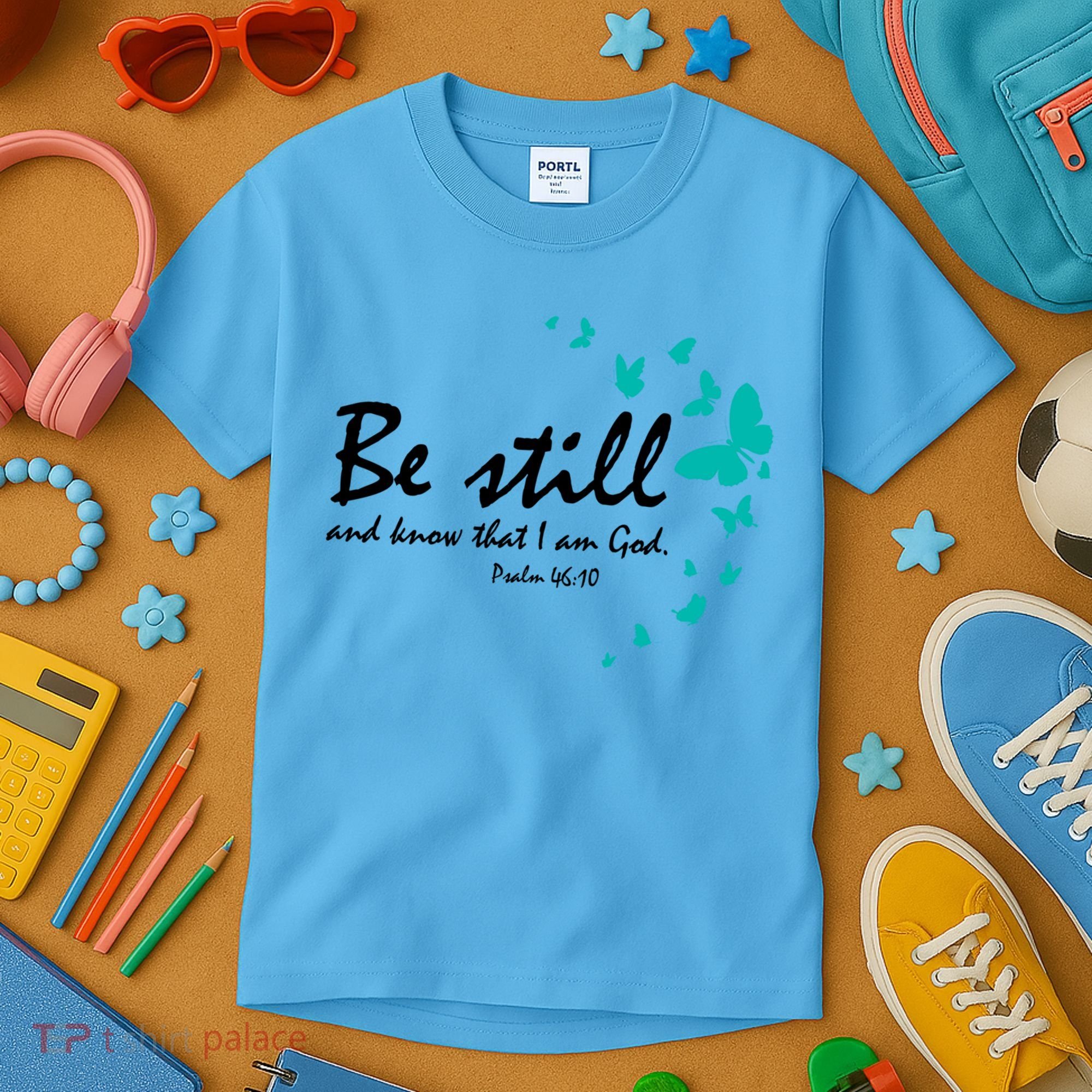 Be Still And Know That I Am God Christian Religious Funny Gift Cute Gift Kids T-Shirt