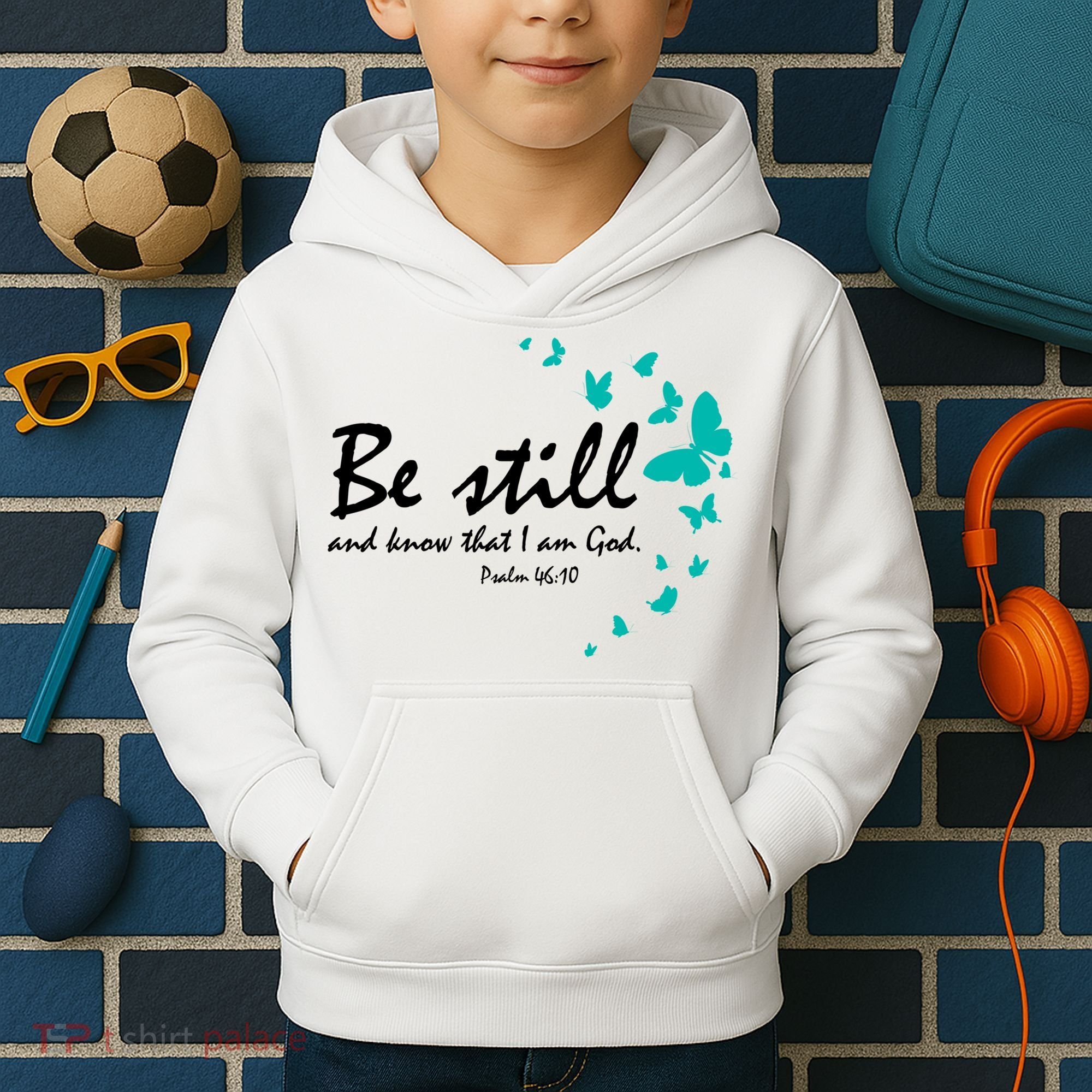 Be Still And Know That I Am God Christian Religious Funny Gift Cute Gift Kids Hoodie