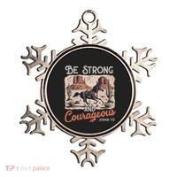 Be Strong And Courageous Horse Western Christian Cowgirl Ornament thumb 0