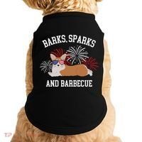 Barks Sparks And Barbecue Corgi 4th Of July Doggie Tank thumb 0